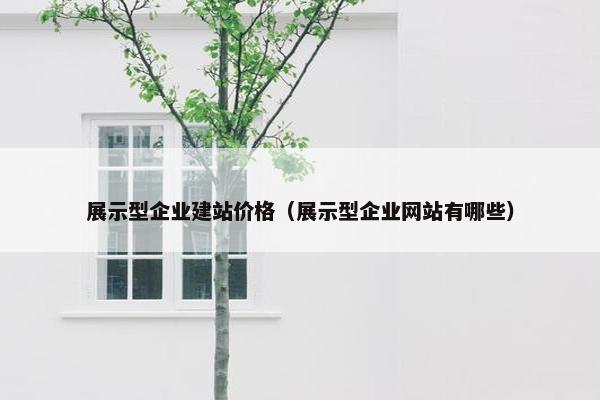 展示型企业建站价格（展示型企业网站有哪些）