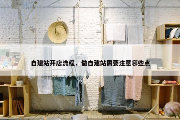 自建站开店流程，做自建站需要注意哪些点