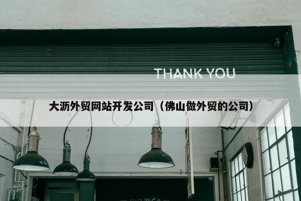 大沥外贸网站开发公司（佛山做外贸的公司）