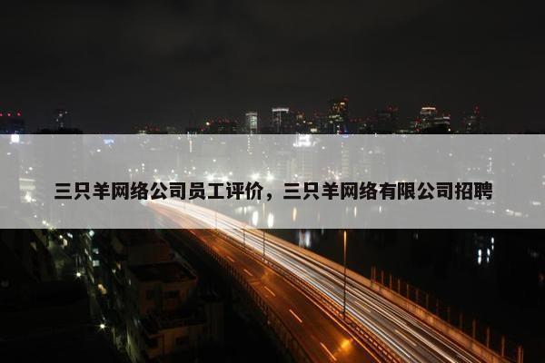 三只羊网络公司员工评价，三只羊网络有限公司招聘
