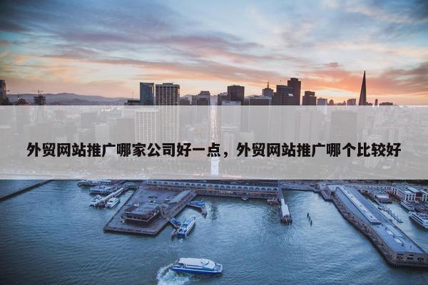 外贸网站推广哪家公司好一点，外贸网站推广哪个比较好