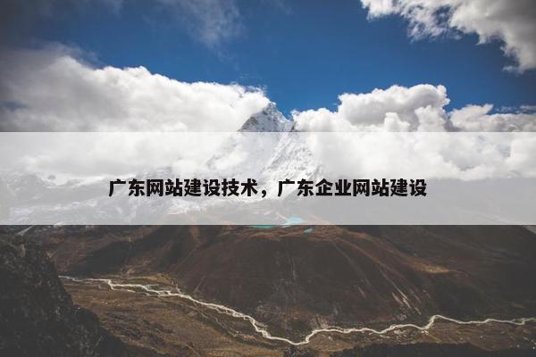 广东网站建设技术，广东企业网站建设