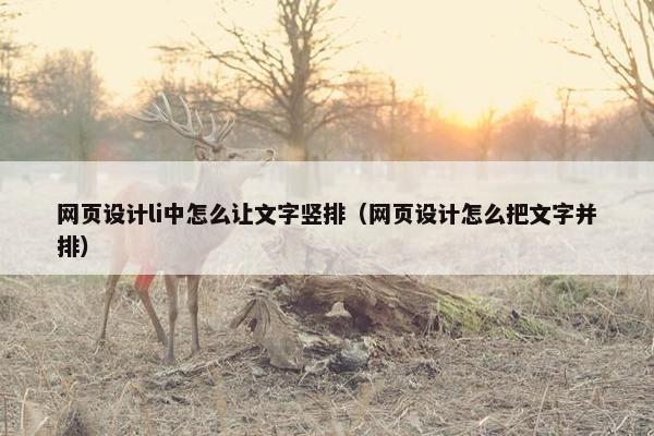 网页设计li中怎么让文字竖排（网页设计怎么把文字并排）