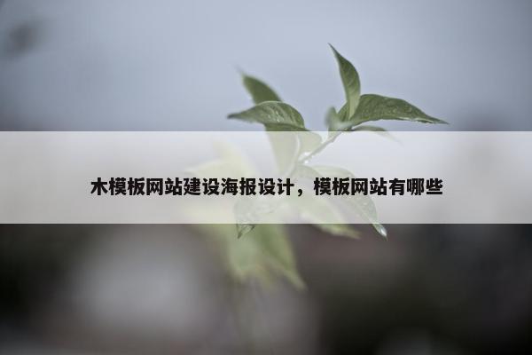 木模板网站建设海报设计，模板网站有哪些