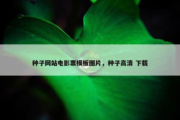 种子网站电影票模板图片，种子高清 下载