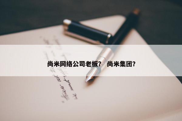尚米网络公司老板？ 尚米集团？