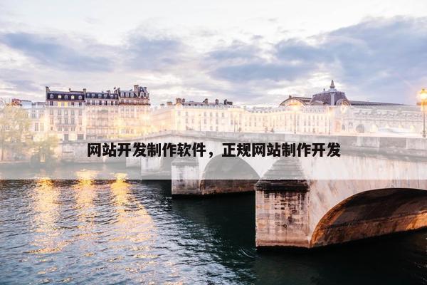 网站开发制作软件，正规网站制作开发