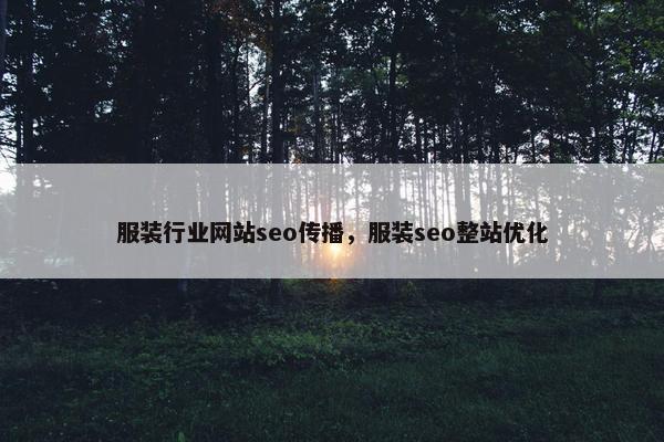 服装行业网站seo传播，服装seo整站优化