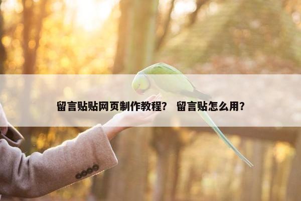 留言贴贴网页制作教程？ 留言贴怎么用？