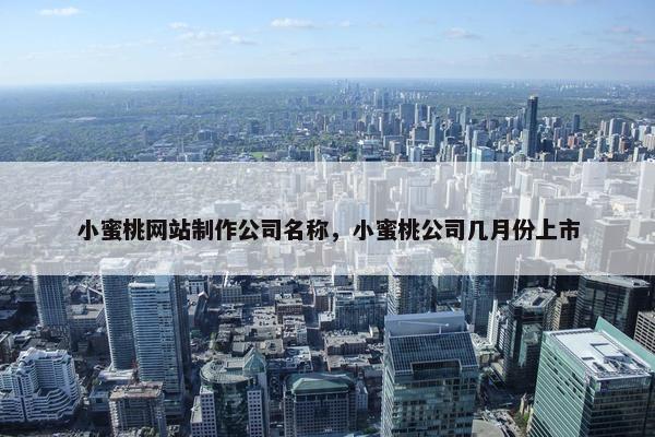 小蜜桃网站制作公司名称，小蜜桃公司几月份上市