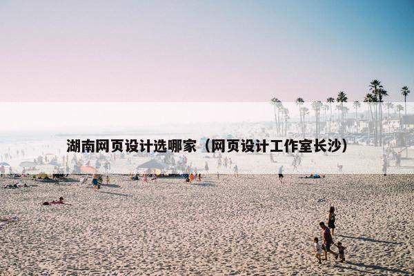 湖南网页设计选哪家（网页设计工作室长沙）