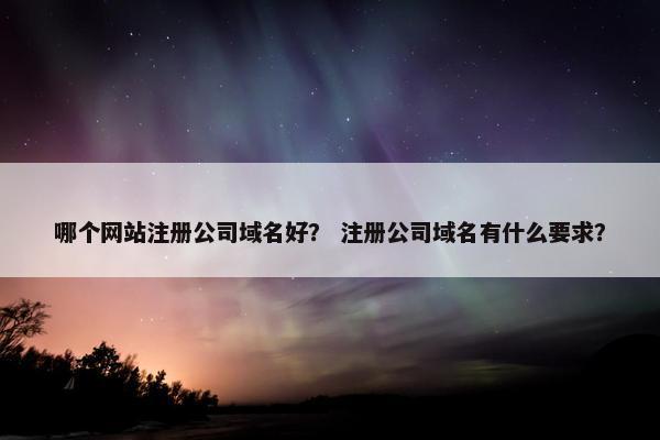 哪个网站注册公司域名好？ 注册公司域名有什么要求？
