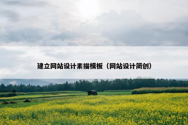 建立网站设计素描模板（网站设计简创）