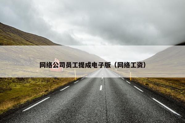 网络公司员工提成电子版（网络工资）