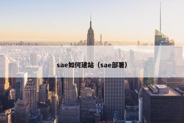 sae如何建站（sae部署）