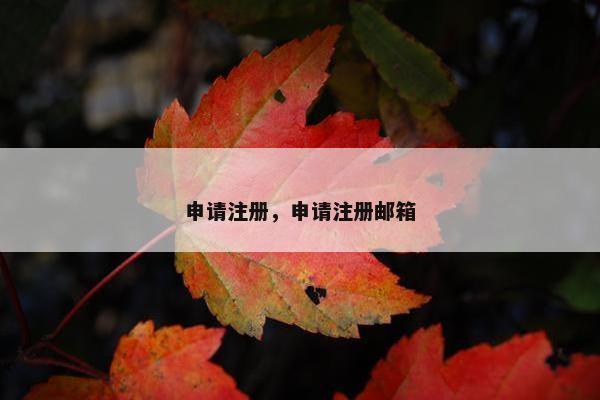 申请注册，申请注册邮箱