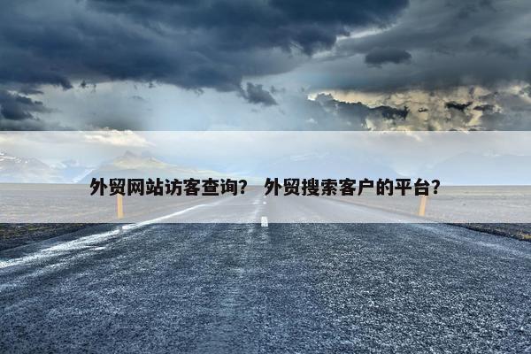 外贸网站访客查询？ 外贸搜索客户的平台？