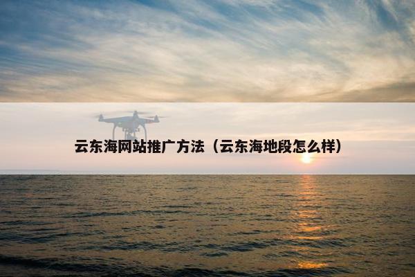 云东海网站推广方法（云东海地段怎么样）