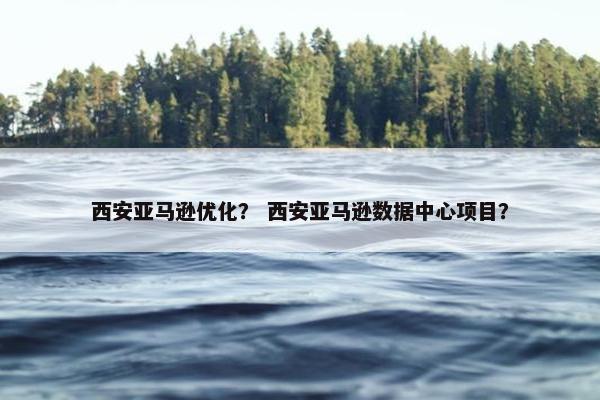 西安亚马逊优化？ 西安亚马逊数据中心项目？