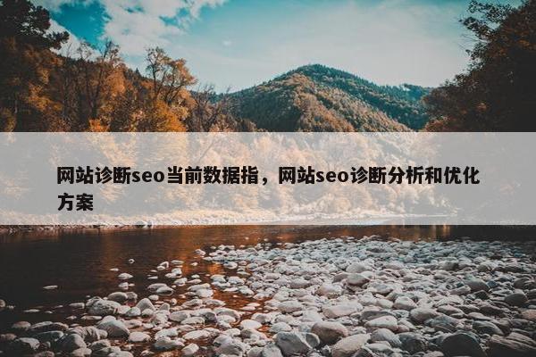 网站诊断seo当前数据指，网站seo诊断分析和优化方案