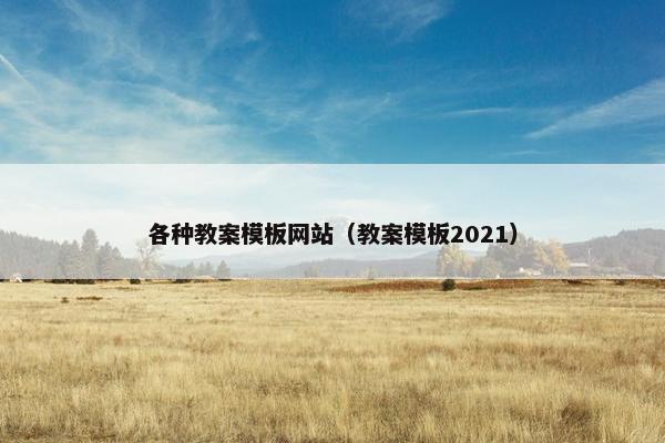 各种教案模板网站（教案模板2021）
