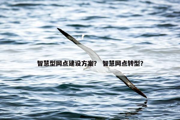 智慧型网点建设方案？ 智慧网点转型？
