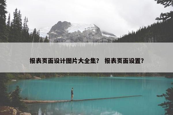 报表页面设计图片大全集？ 报表页面设置？