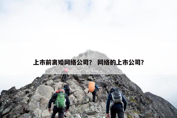 上市前离婚网络公司？ 网络的上市公司？