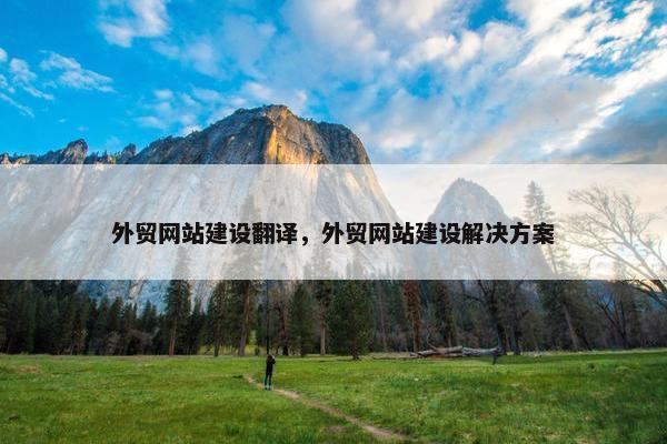 外贸网站建设翻译，外贸网站建设解决方案