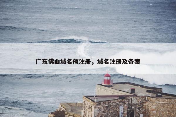 广东佛山域名预注册，域名注册及备案