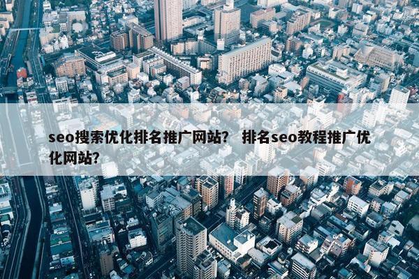 seo搜索优化排名推广网站？ 排名seo教程推广优化网站？