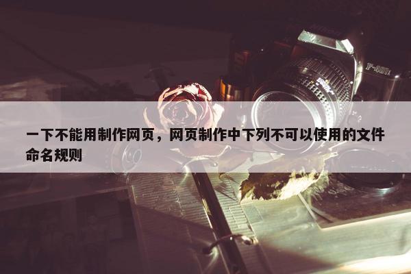 一下不能用制作网页，网页制作中下列不可以使用的文件命名规则  