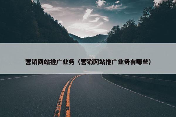 营销网站推广业务（营销网站推广业务有哪些）
