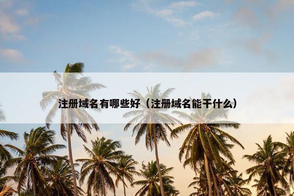 注册域名有哪些好（注册域名能干什么）