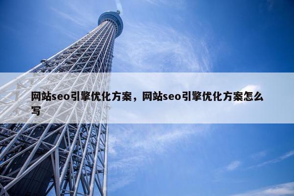网站seo引擎优化方案，网站seo引擎优化方案怎么写