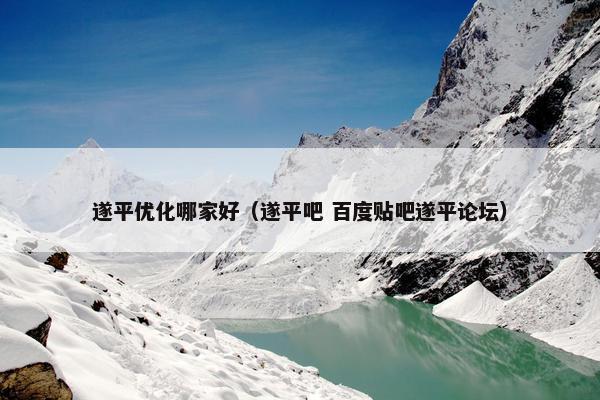遂平优化哪家好（遂平吧 百度贴吧遂平论坛）