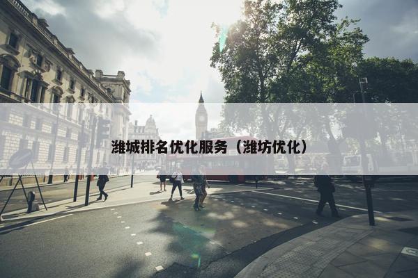 潍城排名优化服务（潍坊优化）