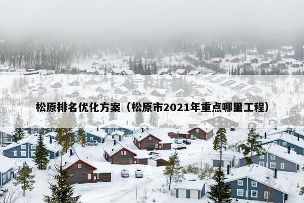 松原排名优化方案（松原市2021年重点哪里工程）