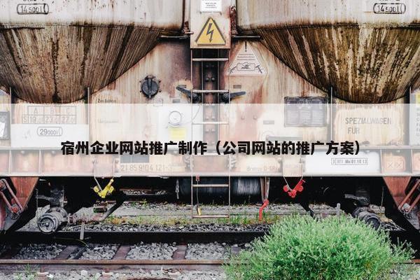 宿州企业网站推广制作（公司网站的推广方案）