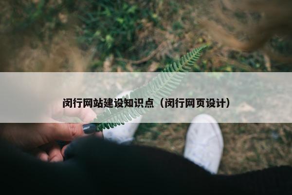 闵行网站建设知识点（闵行网页设计）