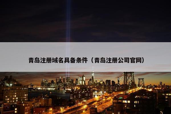 青岛注册域名具备条件（青岛注册公司官网）
