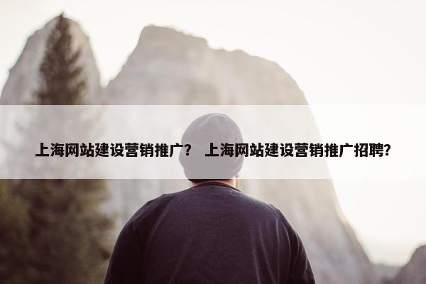 上海网站建设营销推广？ 上海网站建设营销推广招聘？