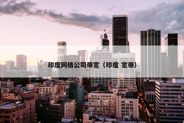 印度网络公司带宽（印度 宽带）