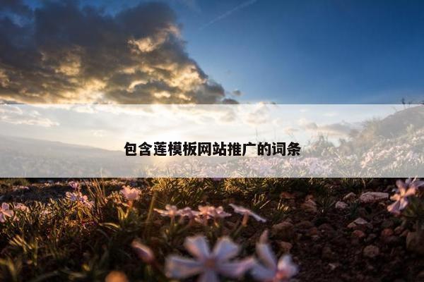包含莲模板网站推广的词条