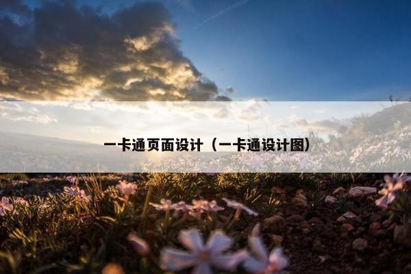 一卡通页面设计（一卡通设计图）