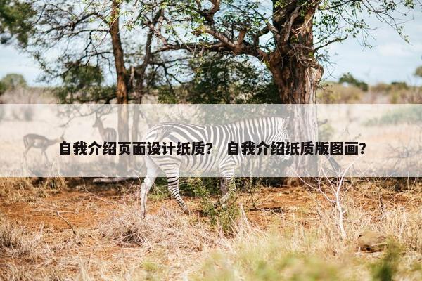 自我介绍页面设计纸质？ 自我介绍纸质版图画？