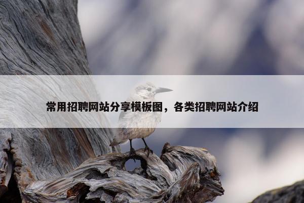 常用招聘网站分享模板图，各类招聘网站介绍