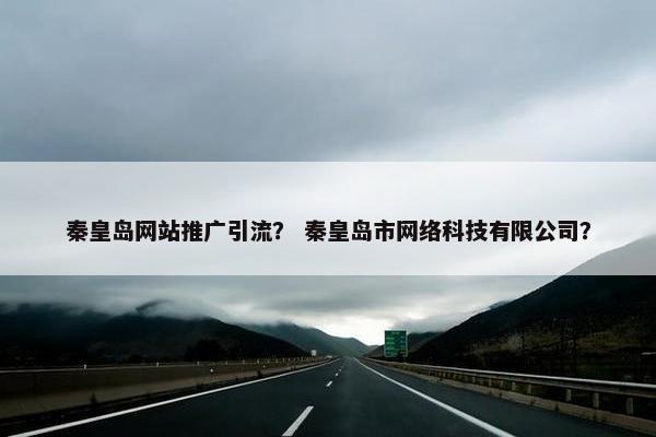 秦皇岛网站推广引流？ 秦皇岛市网络科技有限公司？
