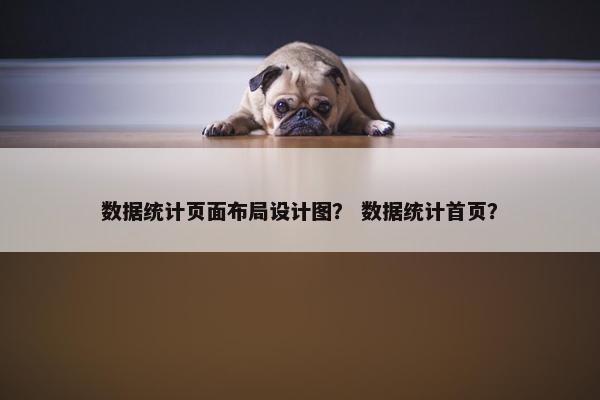 数据统计页面布局设计图？ 数据统计首页？