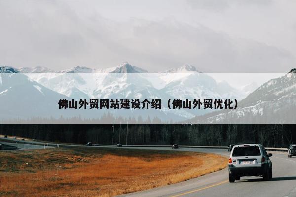 佛山外贸网站建设介绍（佛山外贸优化）